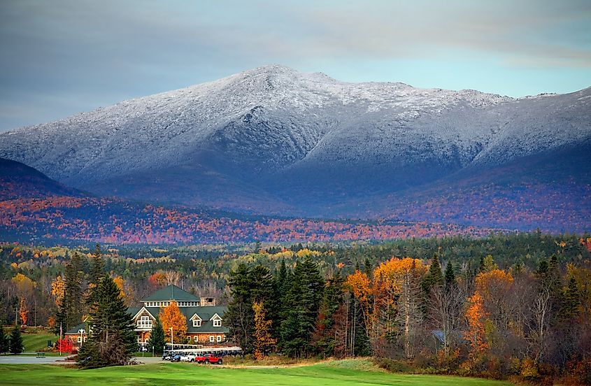 View of Mount Washington during fall