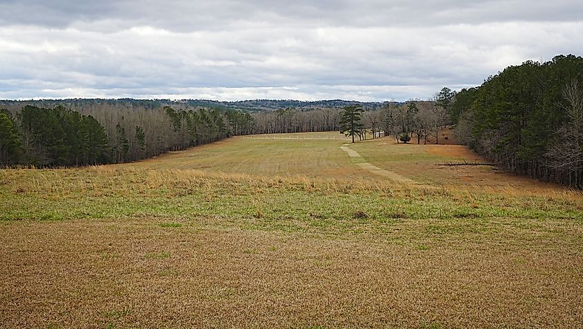 View of the landscape at Horseshoe Bend National Military Park
