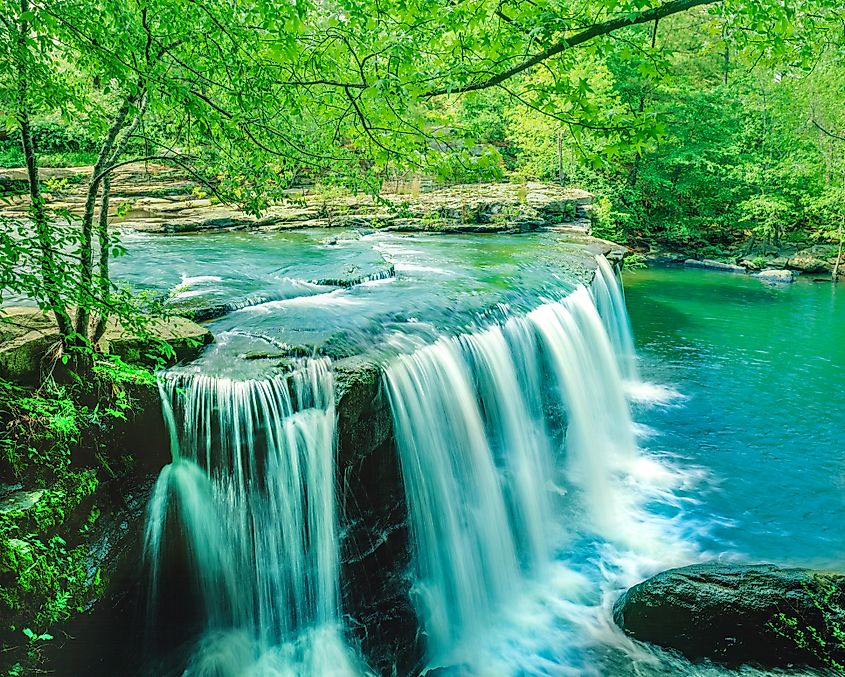 View of Little River Falls at Little River Canyon National Preserve