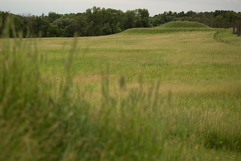 View of a mound in Aztalan State Park, Wisconsin