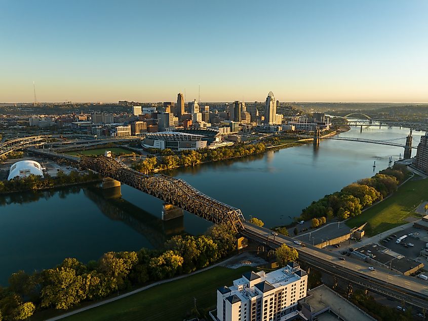 Aerial view of the Ohio River