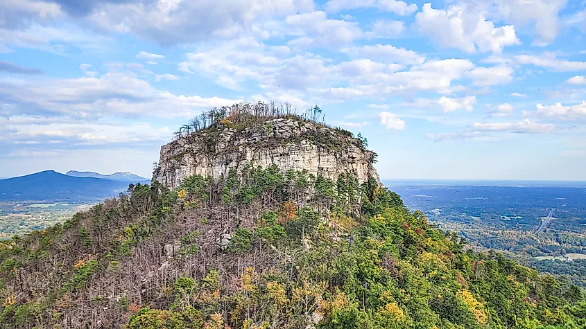View of Pilot Mountain at Pilot Mountain State Park