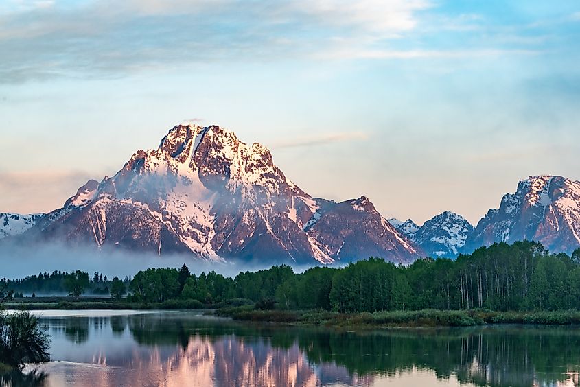 View of Mount Moran at Grand teton national park 