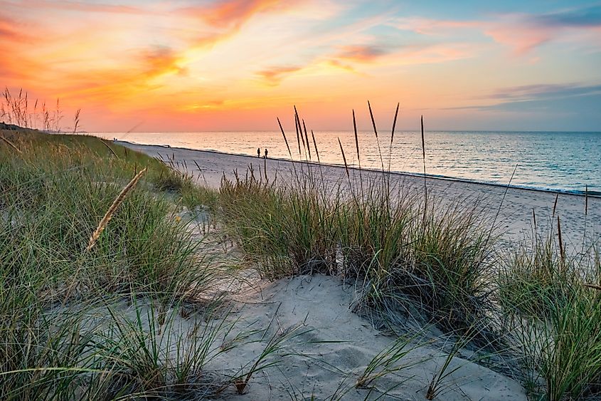View of Kemil Beach at Indiana Dunes National Park