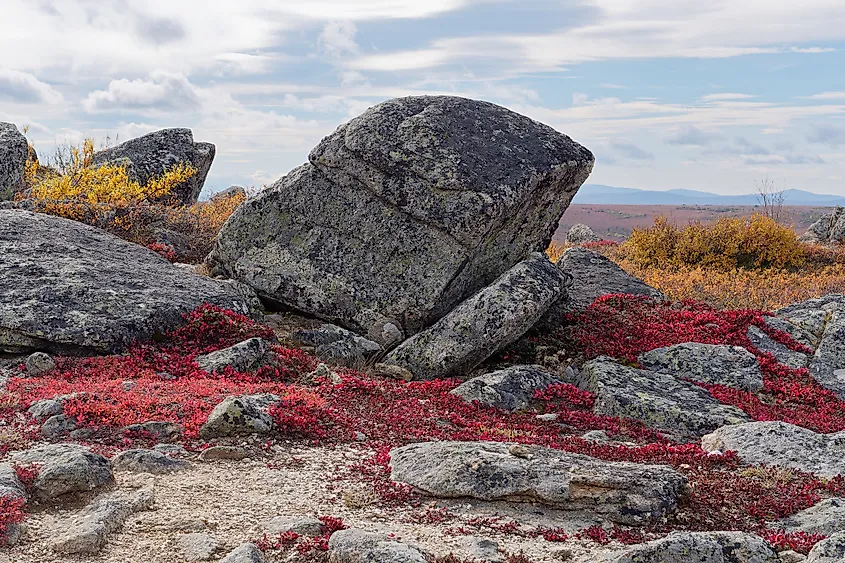 View of a rock formation at Gates of the Arctic National Park & Preserve