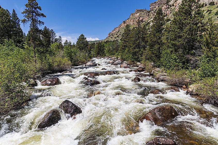 Whitewater of the Middle Popo Agie River at Sinks Canyon