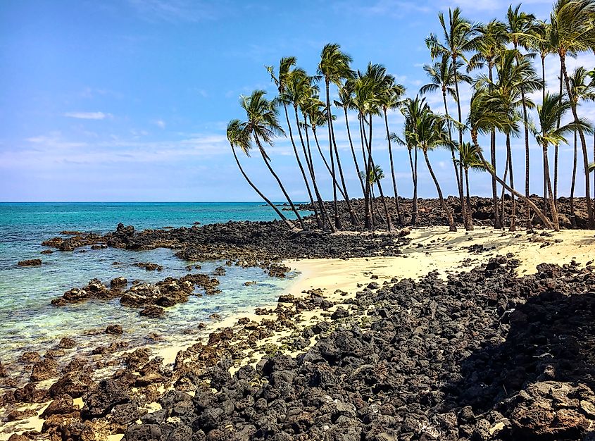 View of Mahaiʻula Beach at Kekaha Kai State Park