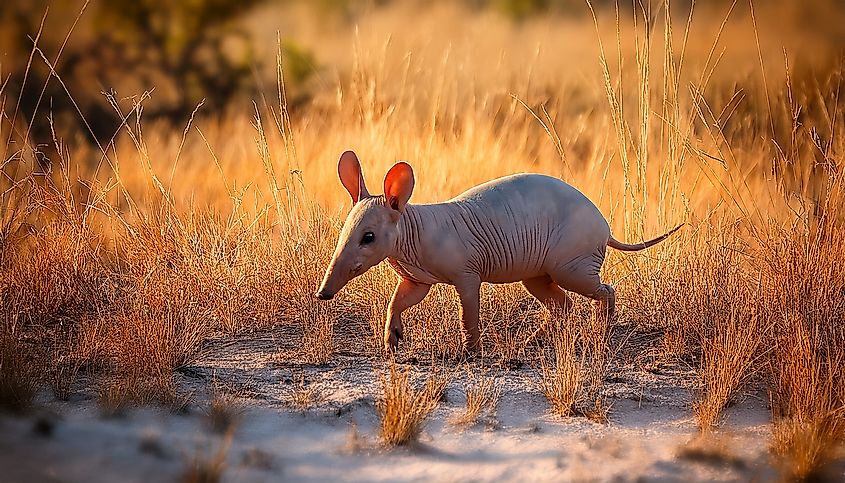 A baby aardvark