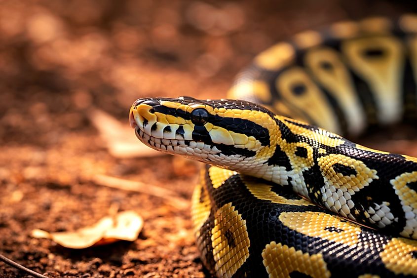 A ball python snake