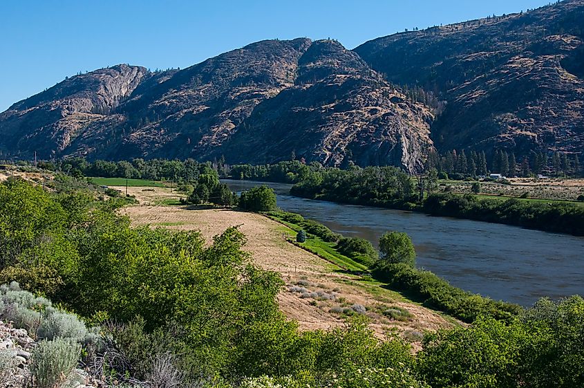 The Okanogan River near Omak, Washington