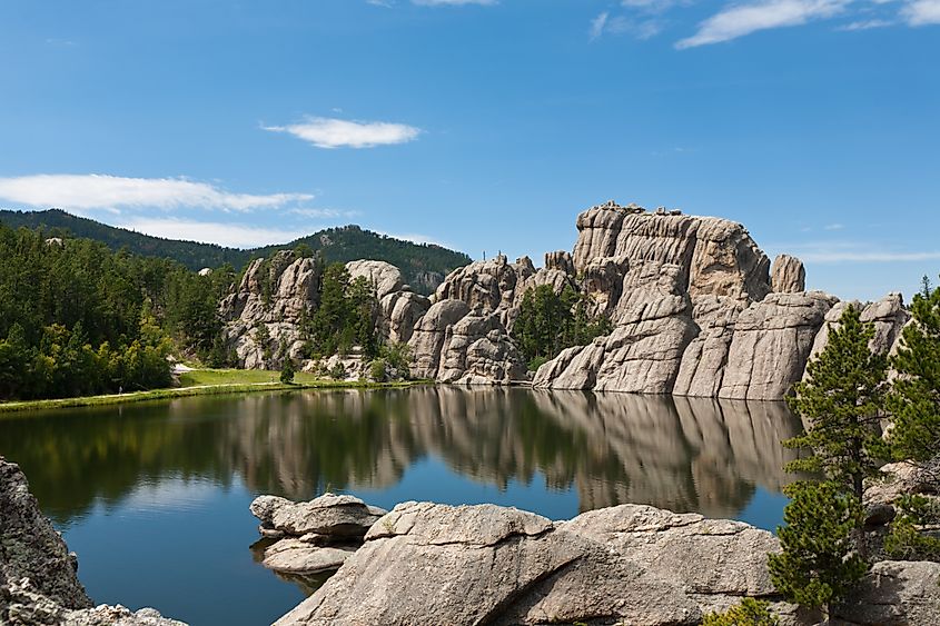 Sylvan Lake in Custer State Park of the Black Hills, South Dakota